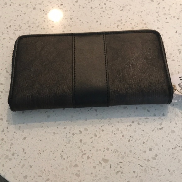 NWT Authentic Coach Signature Brown/Black Wallet - Picture 4 of 7